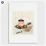A comparison of Genroku poems and shells - Katsushika Hokusai Poster.