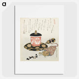 アートポスター-A comparison of Genroku poems and shells - 葛飾 北斎 Poster.