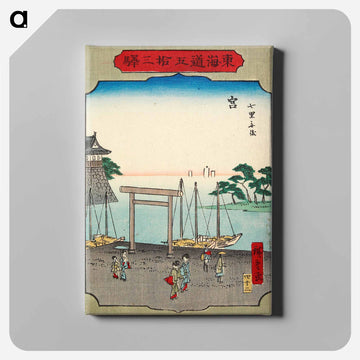 Shichirigahama Beach in Miya
 - 歌川 広重 Canvas.