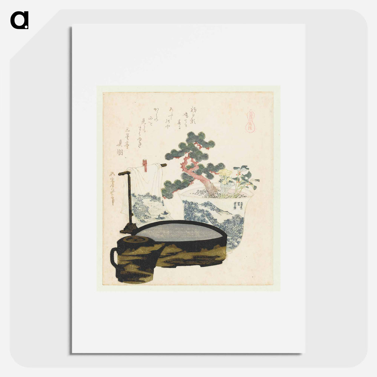 A comparison of Genroku poems and shells - Katsushika Hokusai Poster.