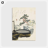 アートポストカード-A comparison of Genroku poems and shells - 葛飾 北斎 Postcard.