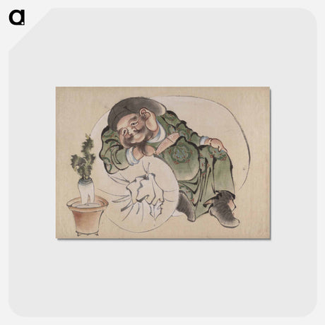 アートポストカード-Daikokuten - 葛飾 北斎 Postcard.