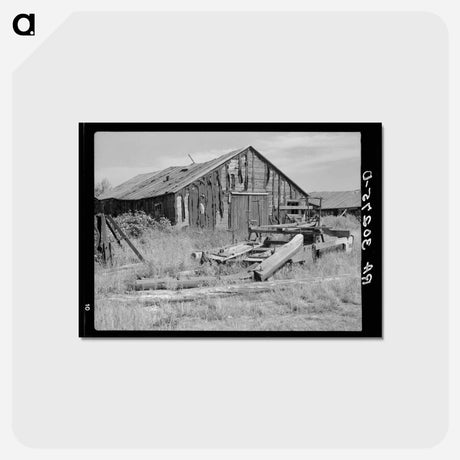 アートポストカード-Lumber Camp Remains
 - ラッセル リー Postcard.