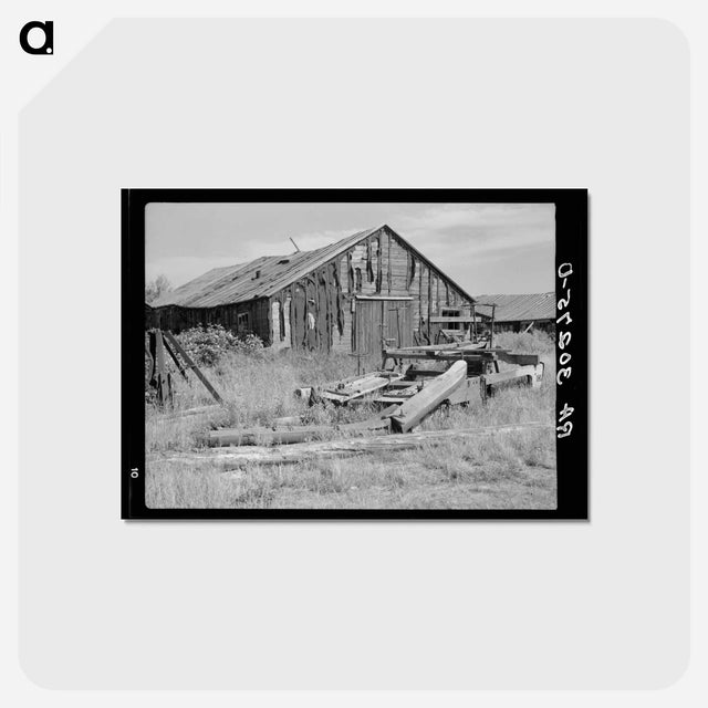 アートポストカード-Lumber Camp Remains
 - ラッセル リー Postcard.