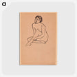 アートポストカード-Woman - Nude Sitting
 - バーンズ・コレクション Postcard.