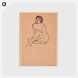 アートポストカード-Woman - Nude Sitting
 - バーンズ・コレクション Postcard.