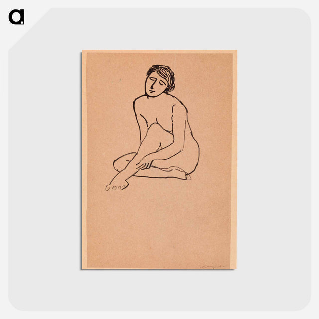 アートポストカード-Woman - Nude Sitting
 - バーンズ・コレクション Postcard.