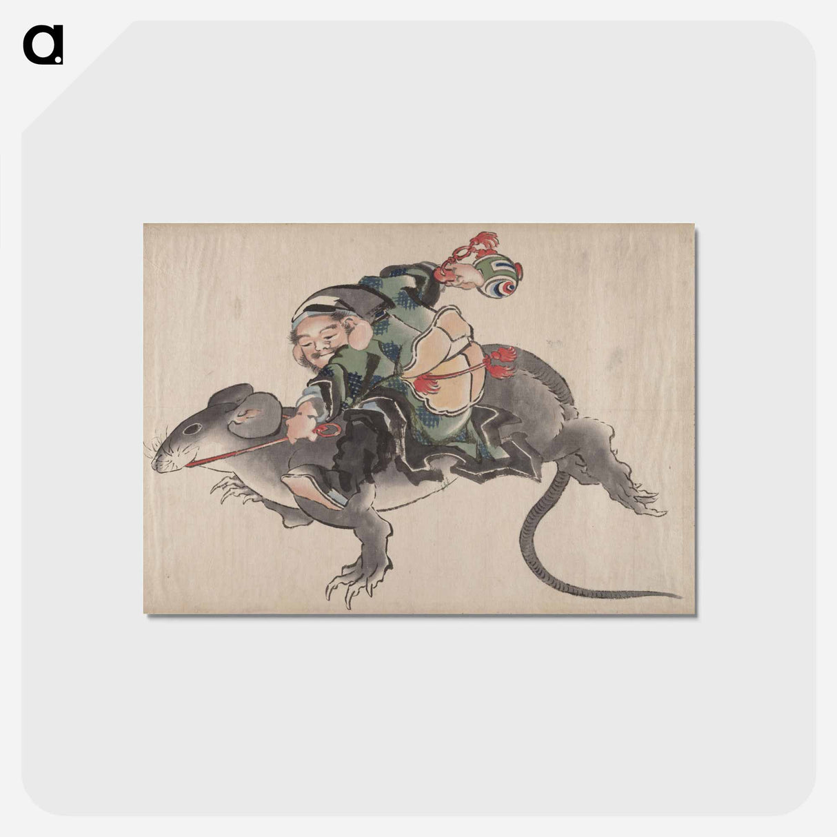 アートポストカード-Daikokuten - 葛飾 北斎 Postcard.