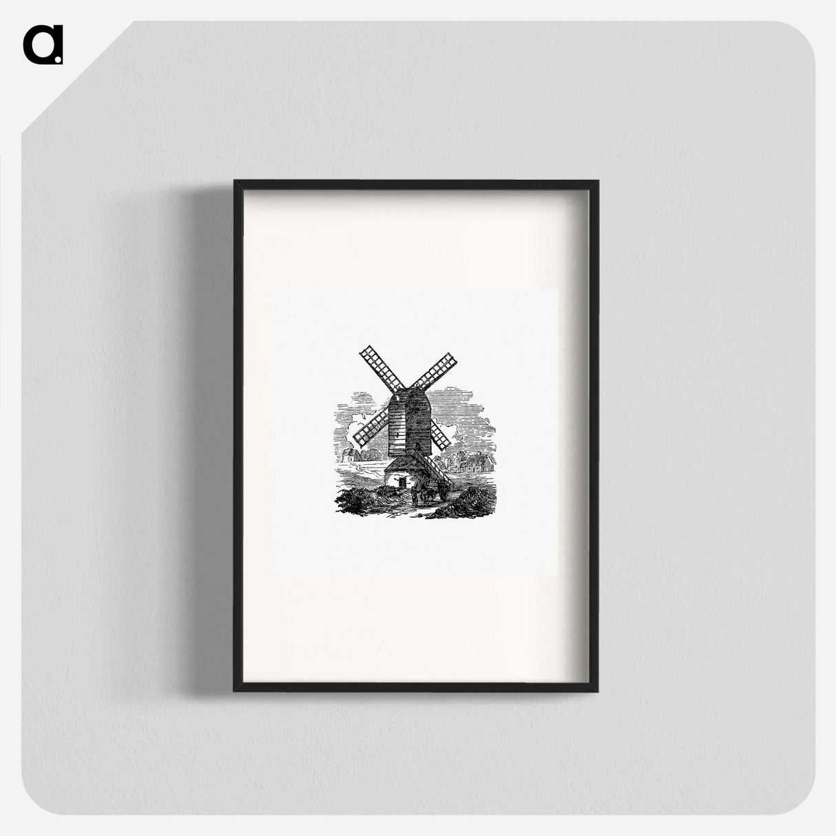 アートポスター-Windmill, From A Hand-Book Of Epsom
 - 大英図書館 Poster.