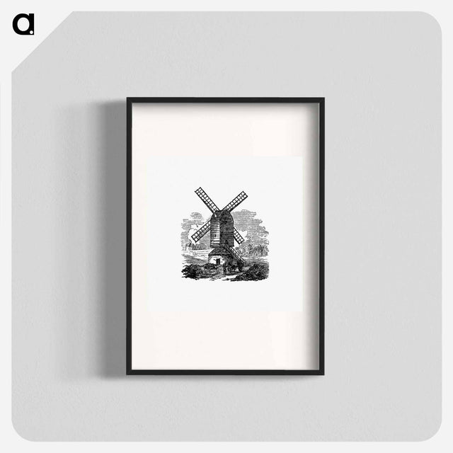 アートポスター-Windmill, From A Hand-Book Of Epsom
 - 大英図書館 Poster.