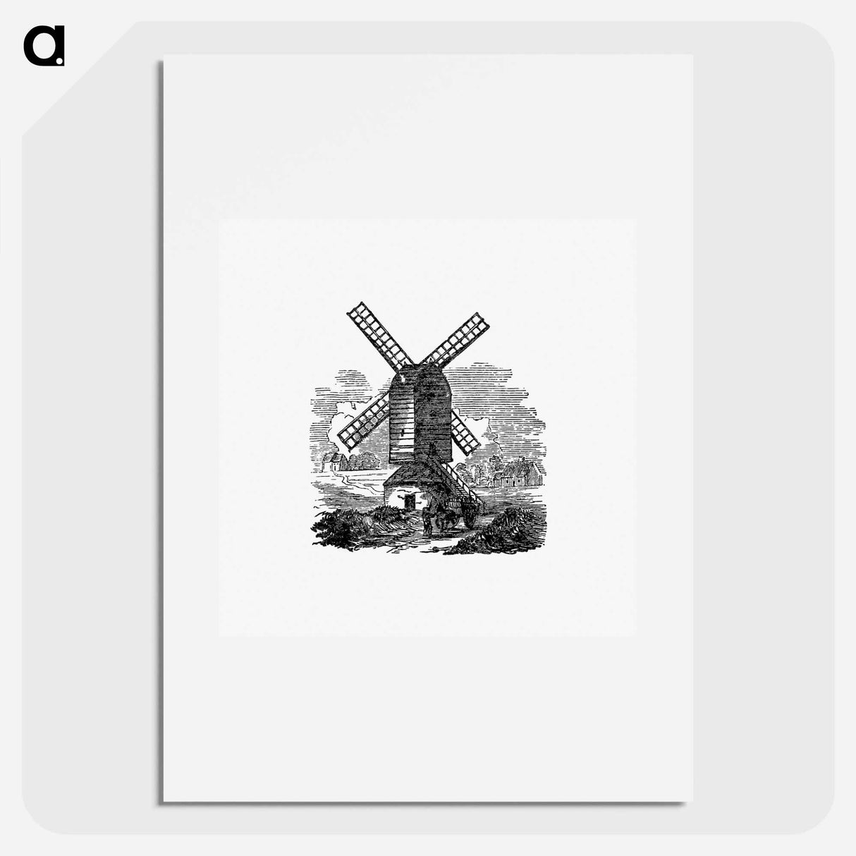 アートポスター-Windmill, From A Hand-Book Of Epsom
 - 大英図書館 Poster.