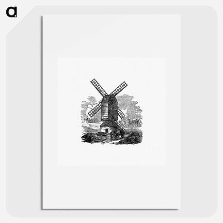 アートポスター-Windmill, From A Hand-Book Of Epsom
 - 大英図書館 Poster.