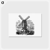 アートポストカード-Windmill, From A Hand-Book Of Epsom
 - 大英図書館 Postcard.