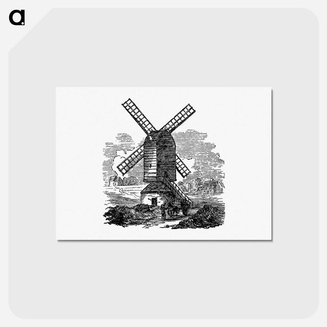アートポストカード-Windmill, From A Hand-Book Of Epsom
 - 大英図書館 Postcard.