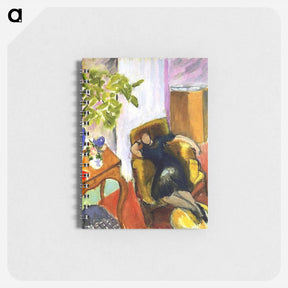 アートメモ帳-Young Girl in Black in Yellow Armchair - アンリ マティス Memo.