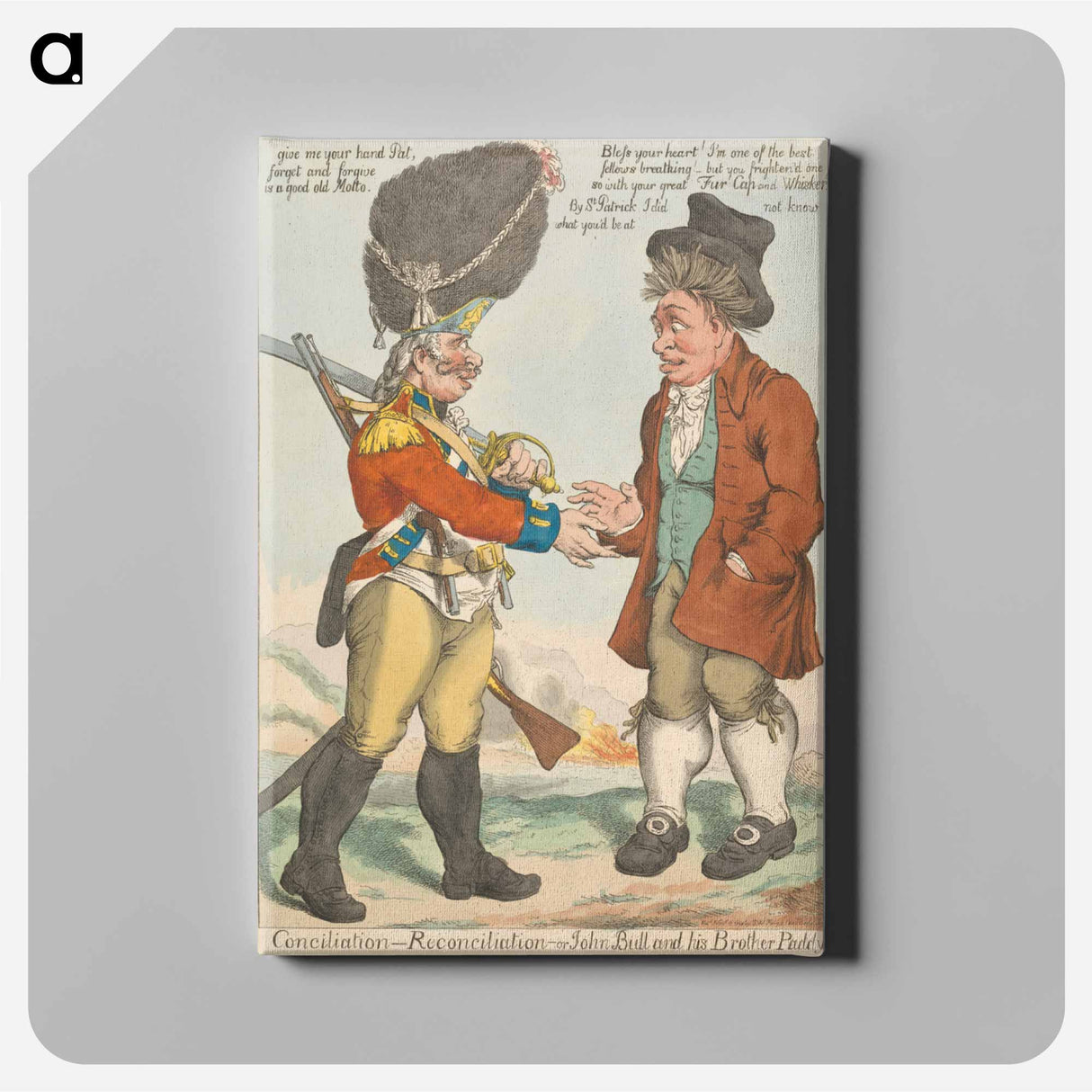 アートパネル-Conciliation - Reconciliation - or John Bull and His Brother Paddy
 - イェール大学アートギャラリー Canvas.