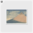 アートポストカード-Helder weer en een zuidelijke wind - 葛飾 北斎 Postcard.