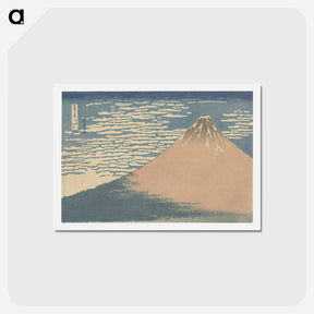 アートポストカード-Helder weer en een zuidelijke wind - 葛飾 北斎 Postcard.