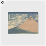 アートポストカード-Helder weer en een zuidelijke wind - 葛飾 北斎 Postcard.