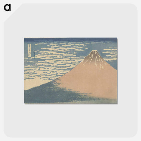 アートポストカード-Helder weer en een zuidelijke wind - 葛飾 北斎 Postcard.