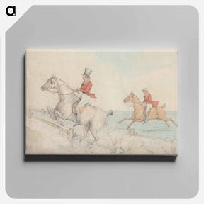 アートパネル-Two Riders Taking a Double Fence
 - イェール大学アートギャラリー Canvas.
