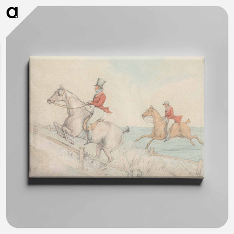 アートパネル-Two Riders Taking a Double Fence
 - イェール大学アートギャラリー Canvas.