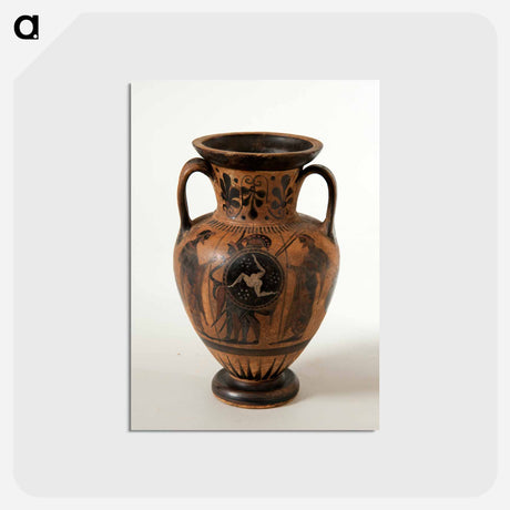 アートポストカード-Attic Black Figure Neck Amphora
 - バーンズ・コレクション Postcard.