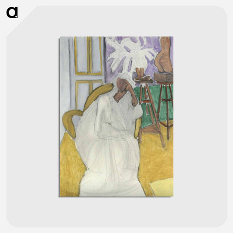 アートポストカード-Figure Assise Et Le Torse Grec (La Gandoura) - アンリ マティス Postcard.