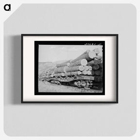 アートポスター-Logs on Flat Cars, Cascade, Idaho
 - ラッセル リー Poster.