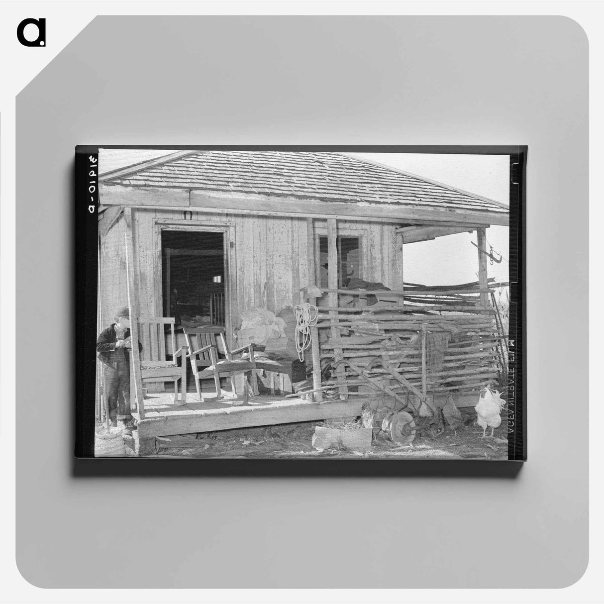 アートパネル-Logs on Flat Cars, Cascade, Idaho
 - ラッセル リー Canvas.
