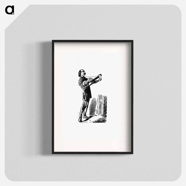 アートポスター-Vintage Guitar Musician from Paris-Neuf, Or Dream And Reality
 - 大英図書館 Poster.
