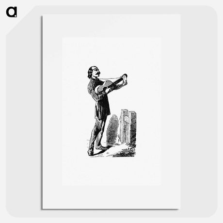 アートポスター-Vintage Guitar Musician from Paris-Neuf, Or Dream And Reality
 - 大英図書館 Poster.