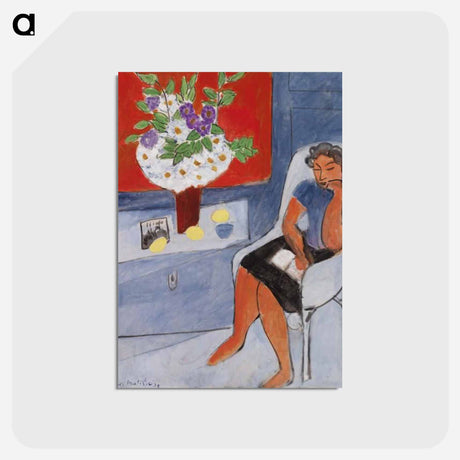 アートポストカード-Figure with Bouquet - アンリ マティス Postcard.