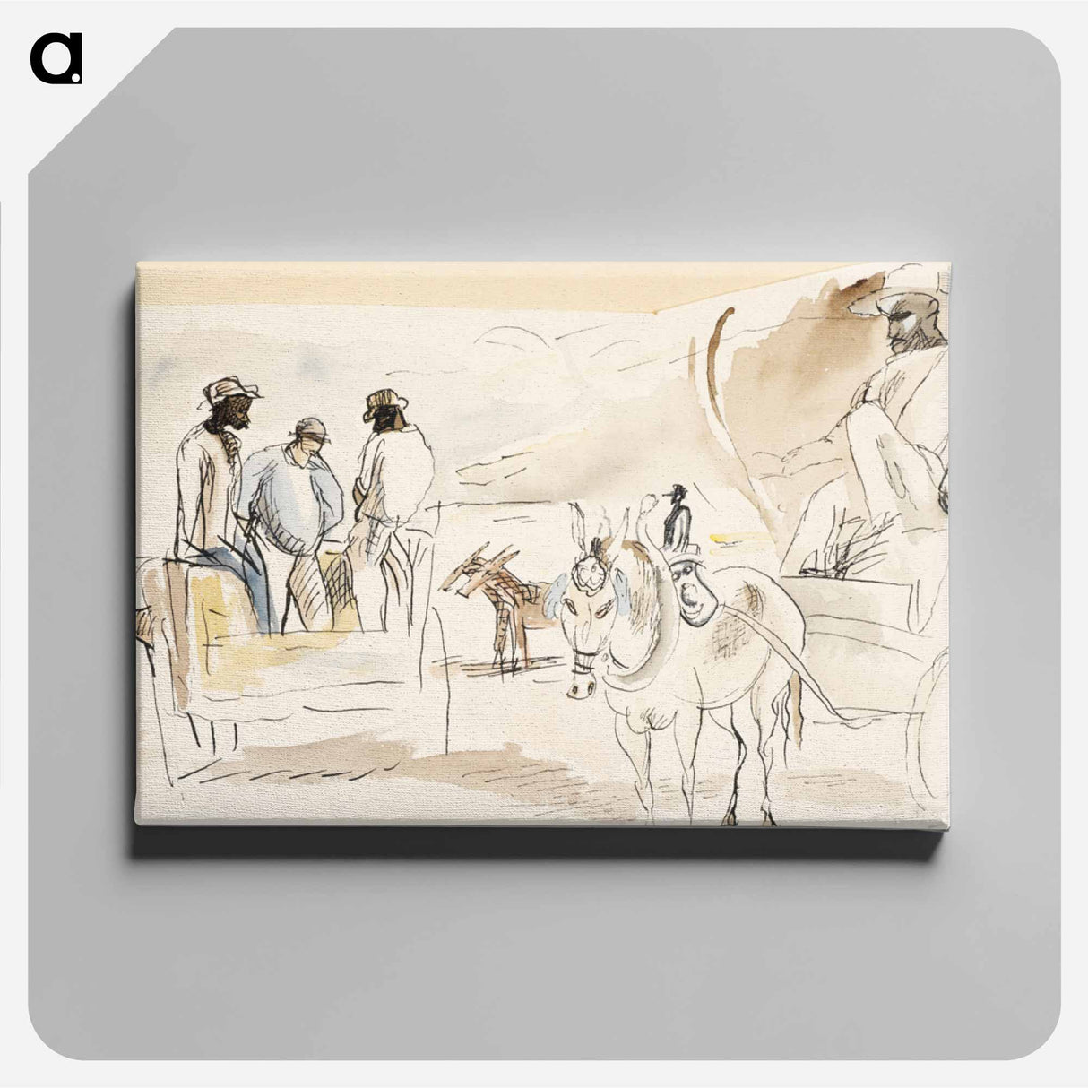 アートパネル-Negroes and Two Carts
 - バーンズ・コレクション Canvas.