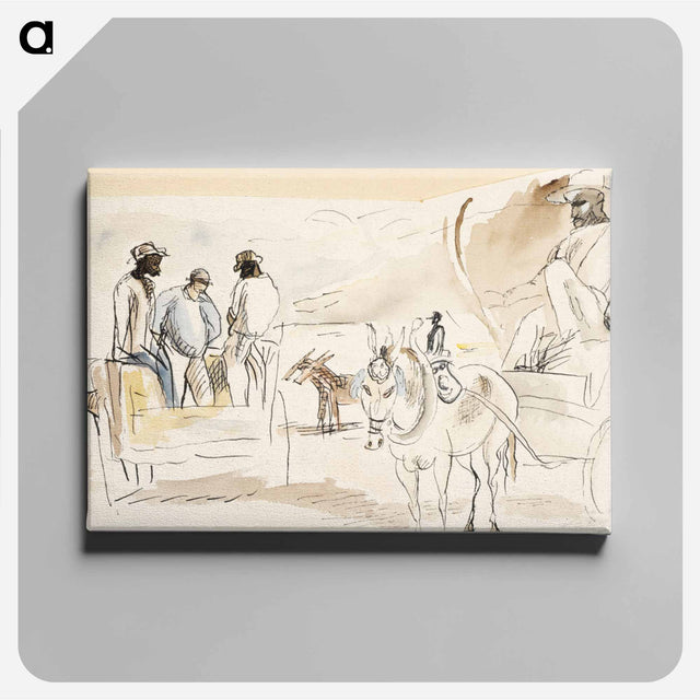 アートパネル-Negroes and Two Carts
 - バーンズ・コレクション Canvas.