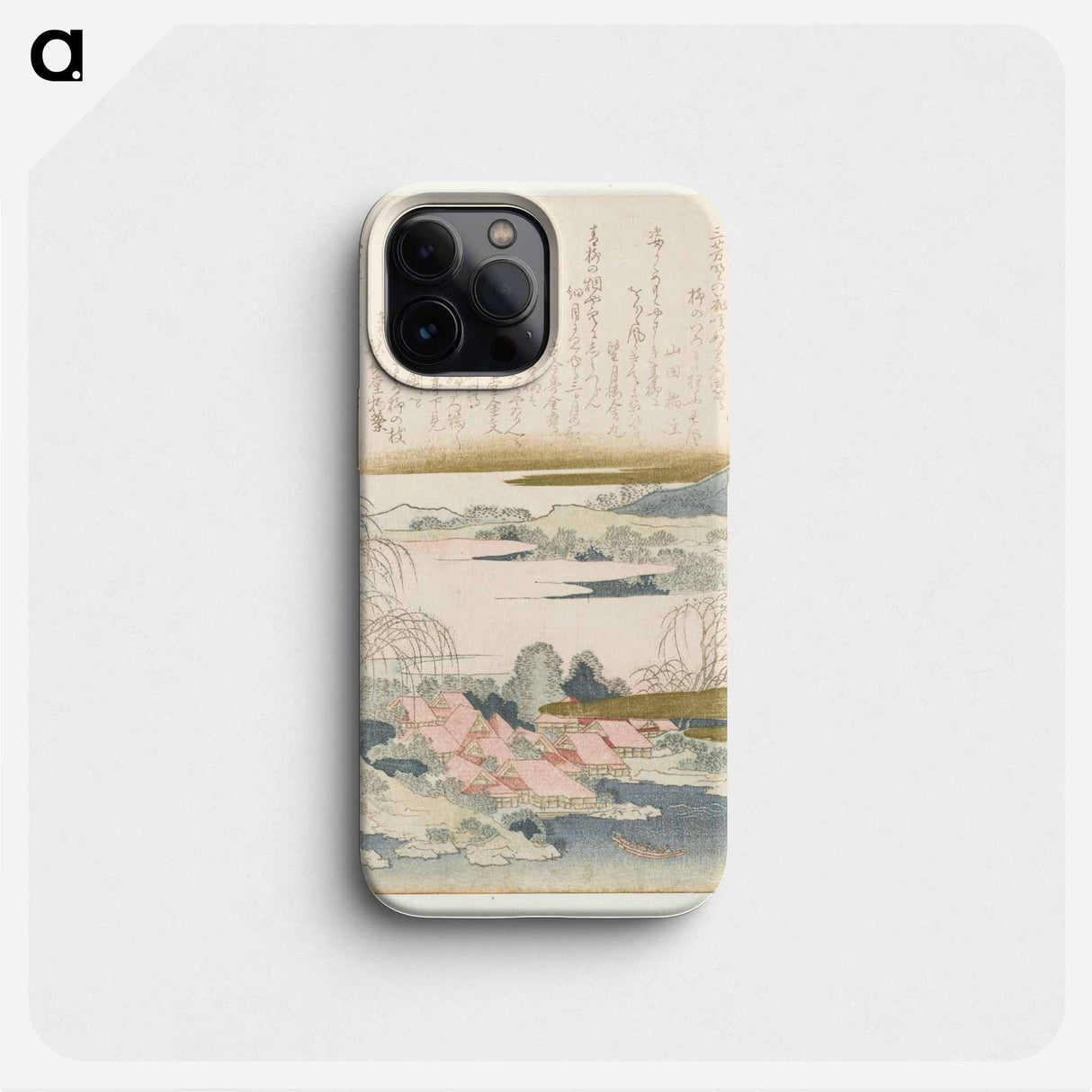 Village on the Yoshino River - Katsushika Hokusai Phone Case.