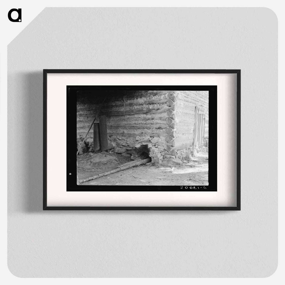 Untitled photo, possibly related to: Construction detail of tobacco barn showing method of firing - Dorothea Lange Poster.