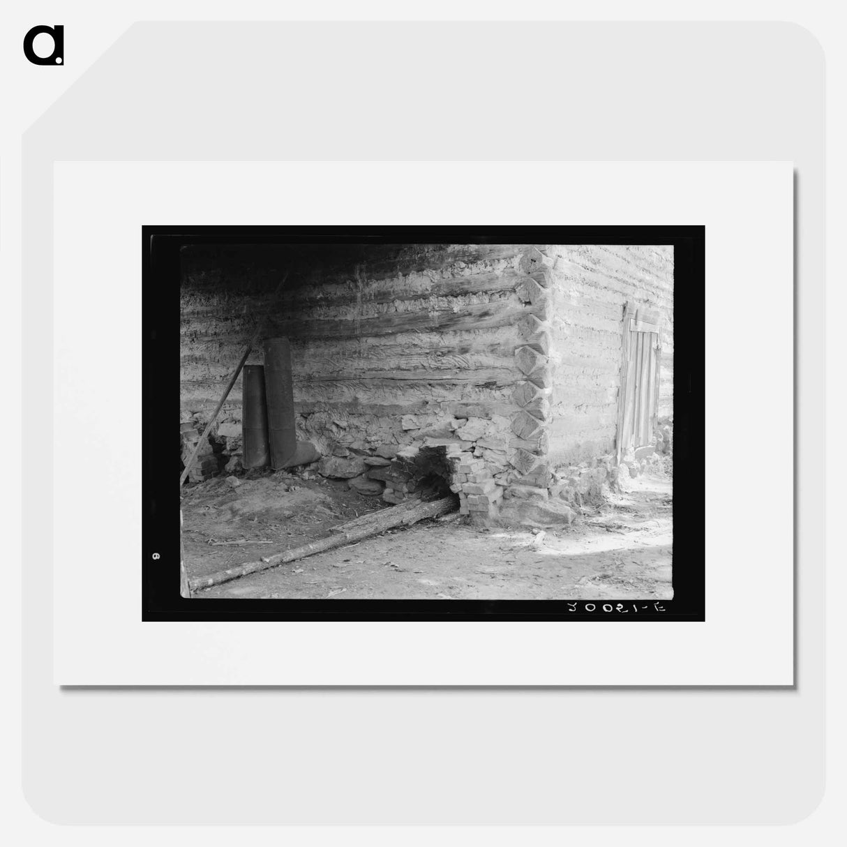 Untitled photo, possibly related to: Construction detail of tobacco barn showing method of firing - ドロテア ラング Poster.