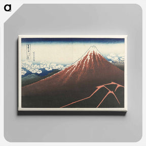 アートパネル-Regenstorm aan de voet van de berg - 葛飾 北斎 Canvas.