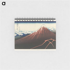 アートメモ帳-Regenstorm aan de voet van de berg - 葛飾 北斎 Memo.