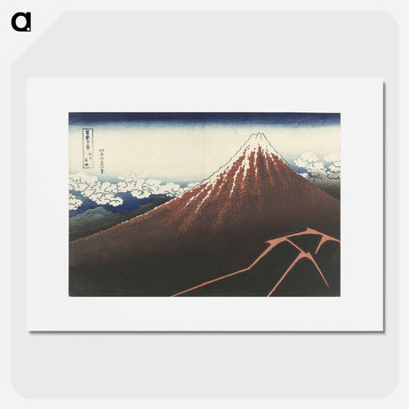 アートポスター-Regenstorm aan de voet van de berg - 葛飾 北斎 Poster.