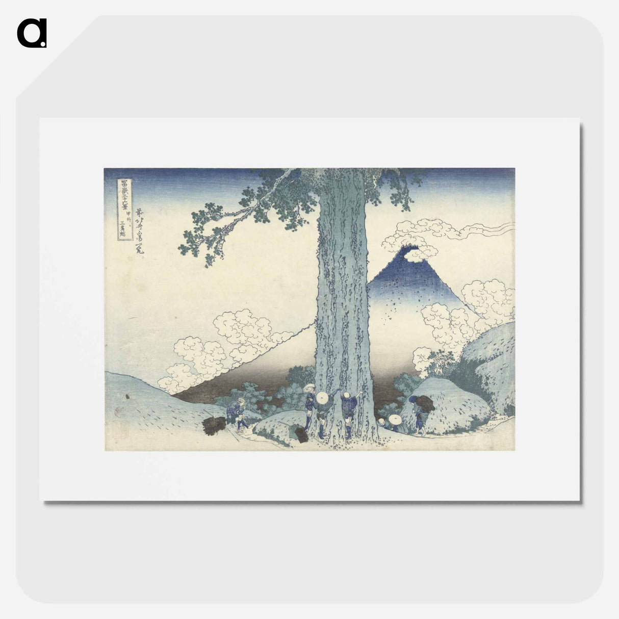 アートポスター-Mishima bergpas in de provincie Kai by Katsushika Hokusai and Nishimura Yohachi - 葛飾 北斎 Poster.