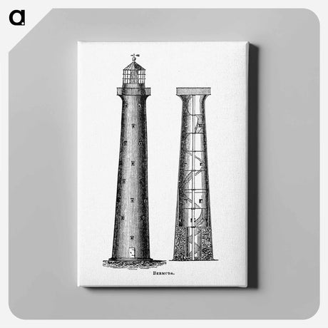 アートパネル-Bermuda from Circular relating to Lighthouses, Lightships, Buoys, and Beacons
 - 大英図書館 Canvas.