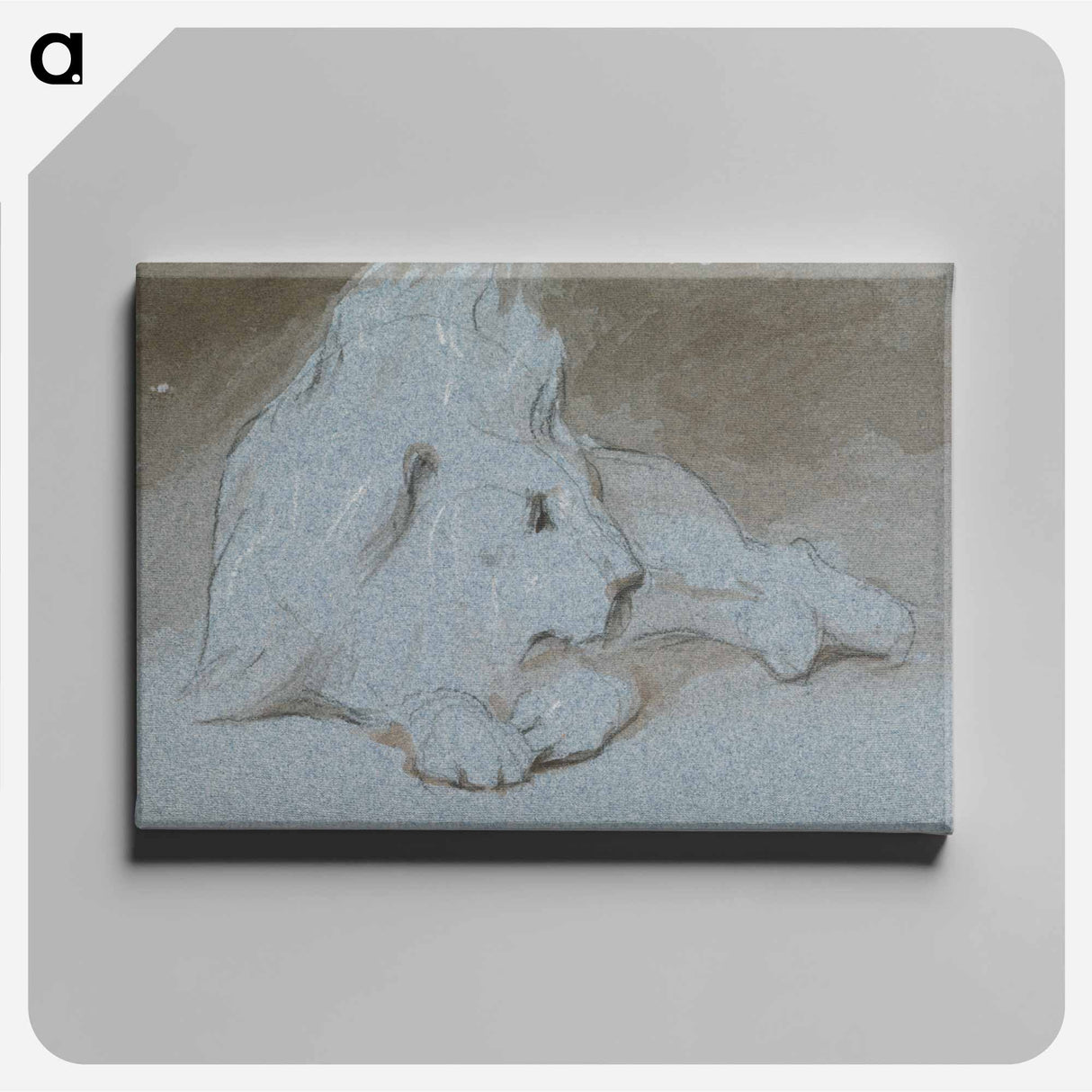 アートパネル-A Male Lion, Lying Down and Half Facing Right
 - イェール大学アートギャラリー Canvas.