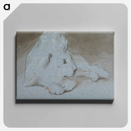 アートパネル-A Male Lion, Lying Down and Half Facing Right
 - イェール大学アートギャラリー Canvas.