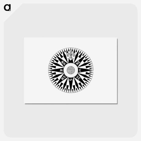 アートポストカード-Marine Compass from The Rob Roy On The Jordan
 - 大英図書館 Postcard.