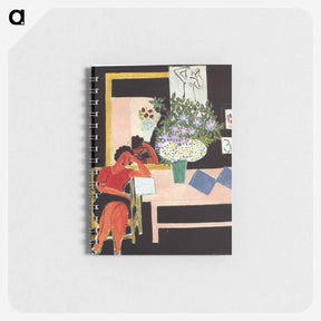 アートメモ帳-Reader on a Black Background - アンリ マティス Memo.