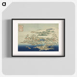 アートポスター-Hokusai's Pines and Waves at Ryuto from the series Eight Views of the Ryukyu Islands - 葛飾 北斎 Poster.