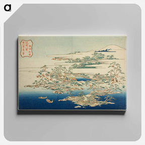 アートパネル-Hokusai's Pines and Waves at Ryuto from the series Eight Views of the Ryukyu Islands - 葛飾 北斎 Canvas.