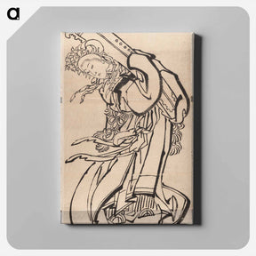 アートパネル-Katsushika Hokusai’s Japanese woman. Album of Sketches - 葛飾 北斎 Canvas.
